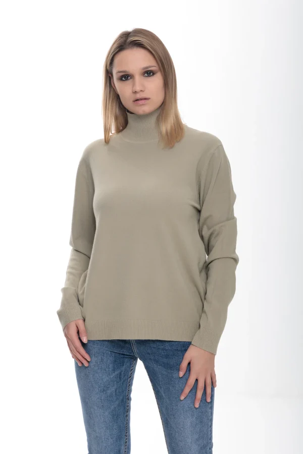 Maglia collo vulcano ampio spalla scesa – DTA6035