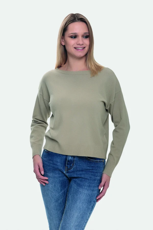 Maglia scollo a barca spalla scesa – DTA6041