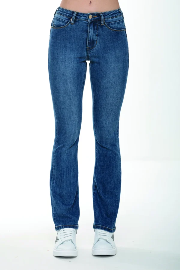 LAYRA – Denim – Flare slim medium waist lav medio – DTA6255