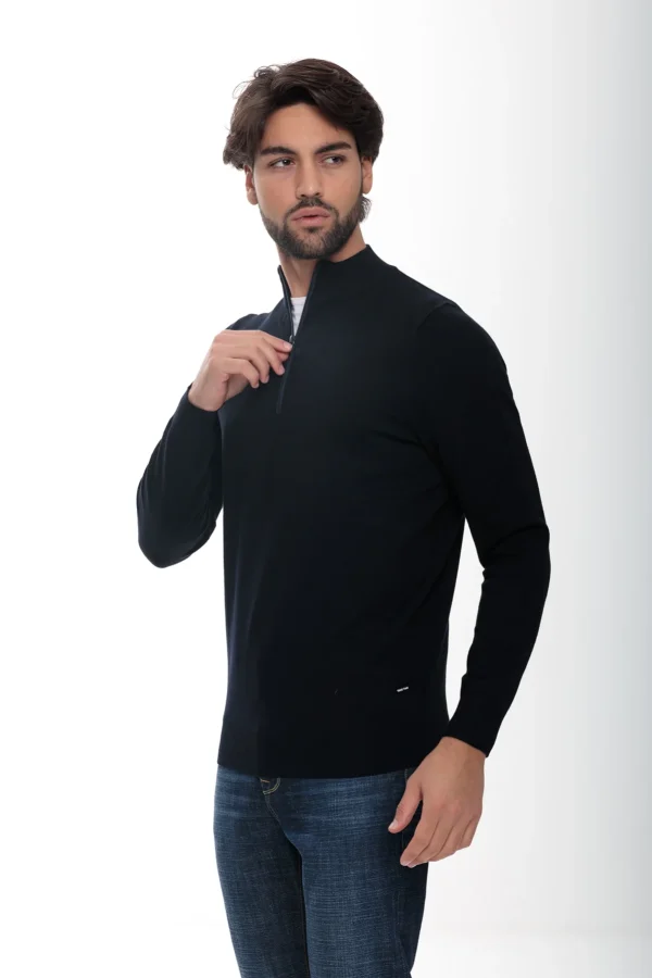 Maglia mezza zip lupetto basica – UTA4615