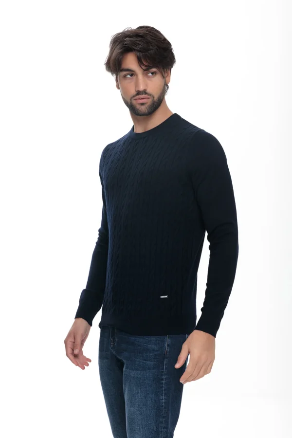 Girocollo trecce merinos melange – UTA4622