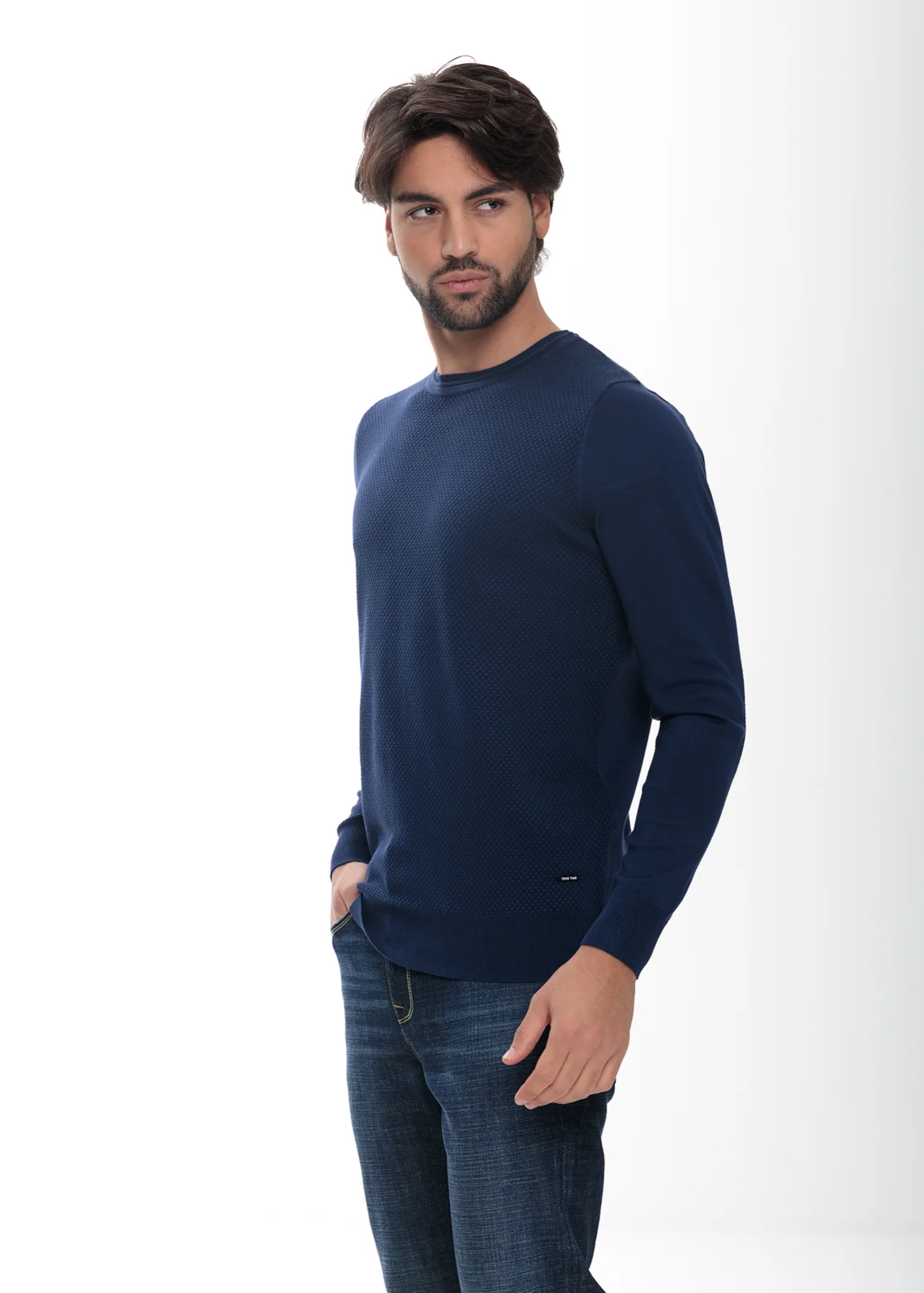 Girocollo operato con toppa - UTA4642 - immagine 2