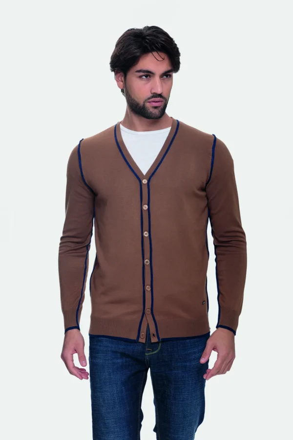 Cardigan profili a contrasto – UTA4650