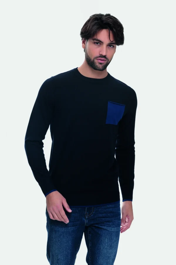 Girocollo con taschino e toppa manica – UTA4651