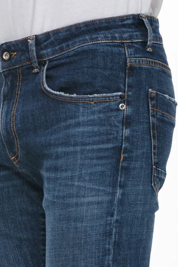 MIRKO – Denim – Skinny lav medio c/baffi 3D e moll – UTA5108