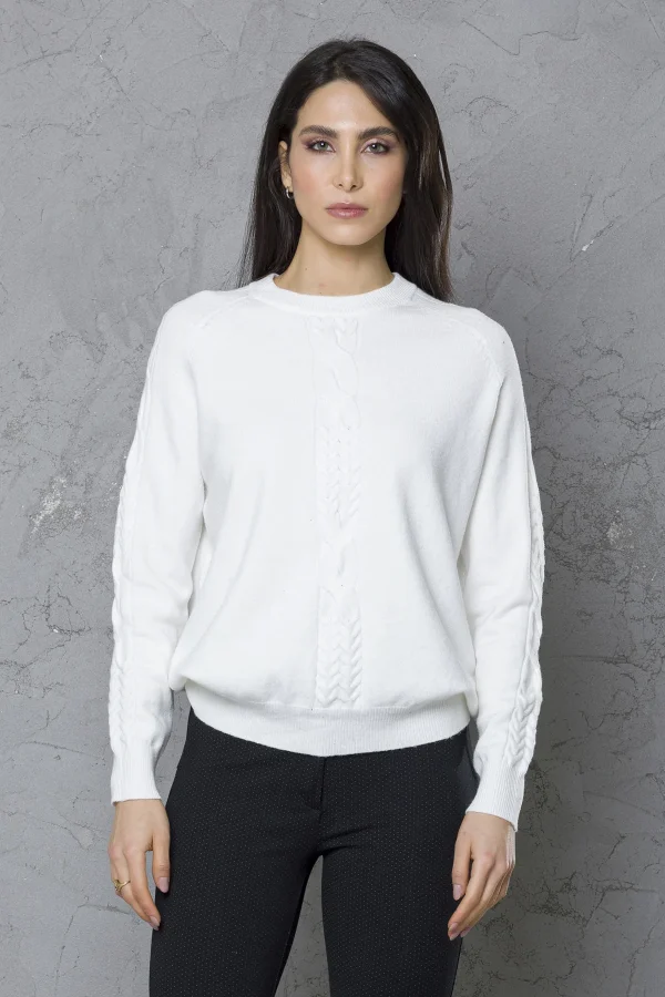 Paricollo treccia avanti e su maniche – DTA6044