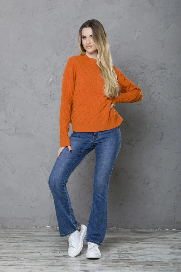 Lupetto ampio c/lavorazione rombi – DTA6055