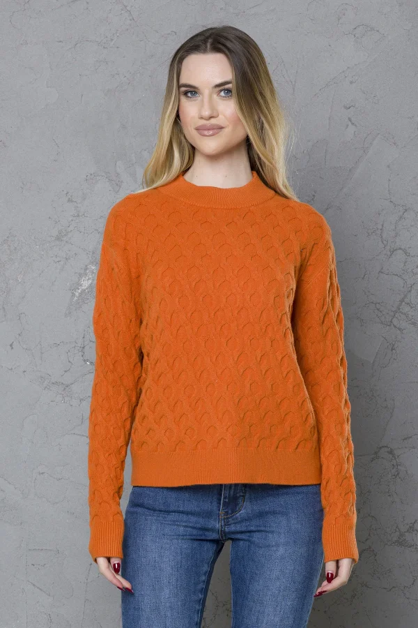 Lupetto ampio c/lavorazione rombi – DTA6055