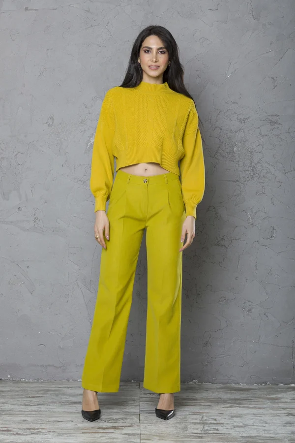 Lupetto corto a scatola c/treccia e rombi – DTA6060