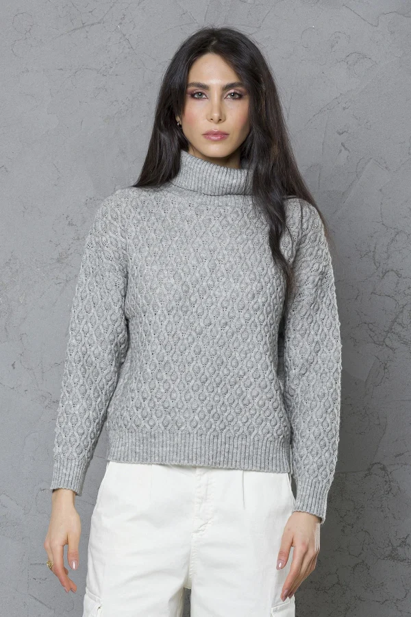 Dolcevita ampio c/lavorazione in rilievo – DTA6064