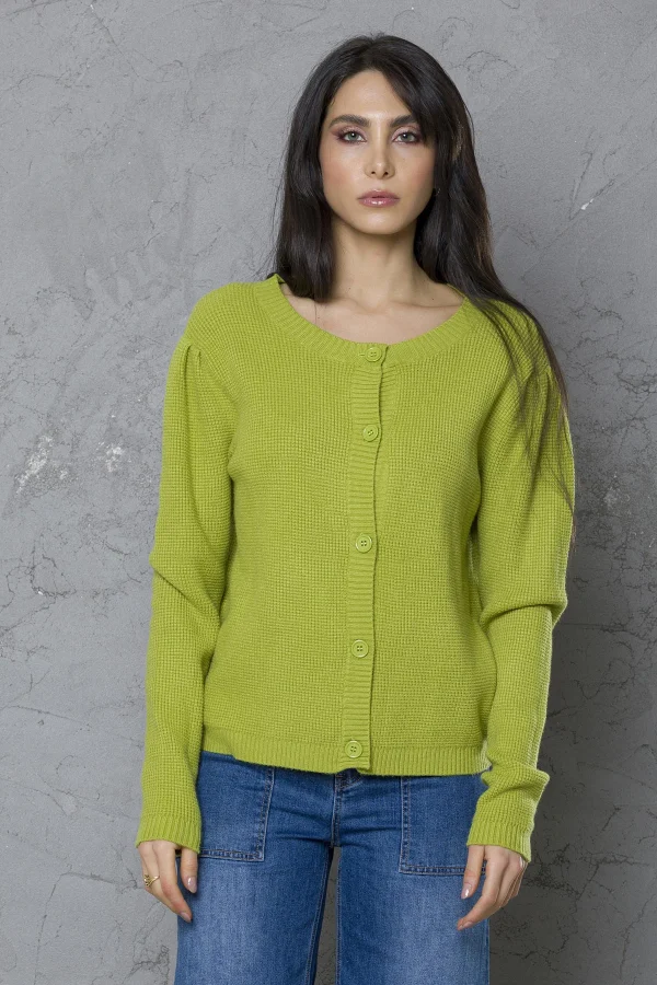 Cardigan girocollo ampio nido d’ape – DTA6071