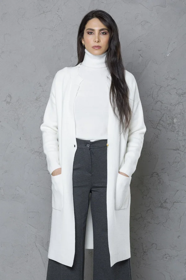 Giaccone lungo in maglia – DTA6087