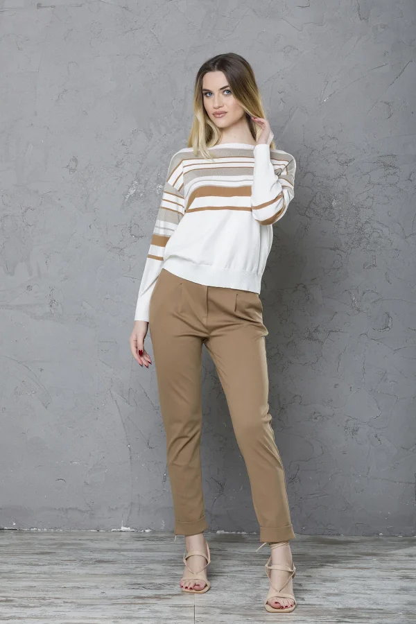 Scollo a barca a righe c/lurex – DTA6090