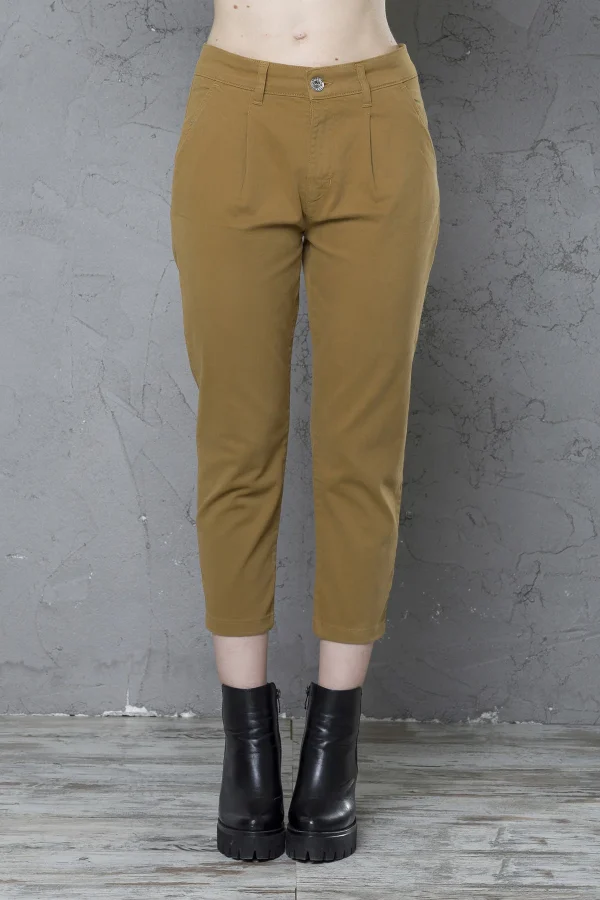 LUCY – Pant low crotch chino c/pinces tess gab – DTA6760