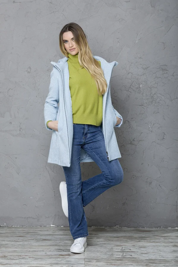 Capp zip e cappuccio midi velour lurex – DTA7066