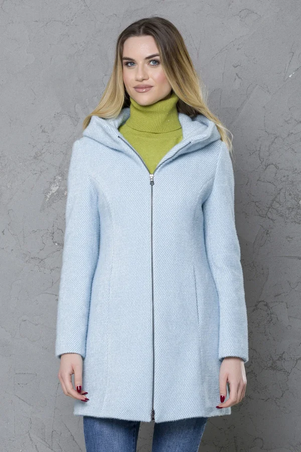 Capp zip e cappuccio midi velour lurex – DTA7066