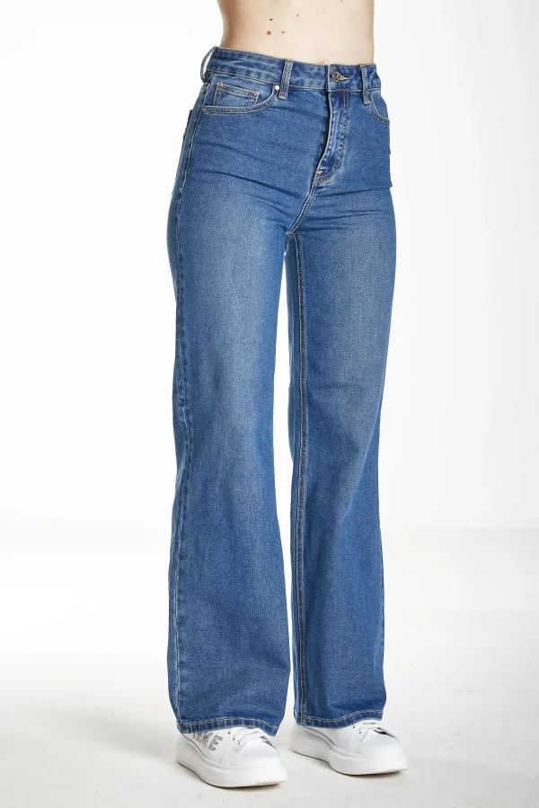 DOLL – Denim Flare high waist lav scuro – DKE5901