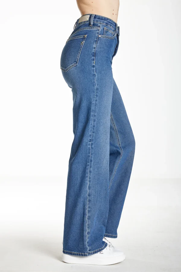 DOLL – Denim Flare high waist lav scuro – DKE5901