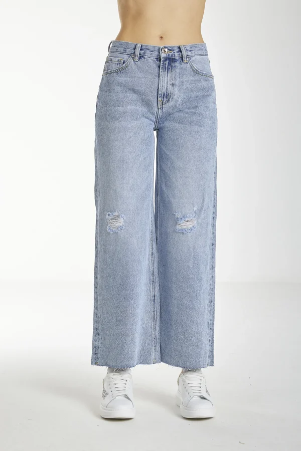 BETH- Denim straight cropped lav.chiaro – DKE5903