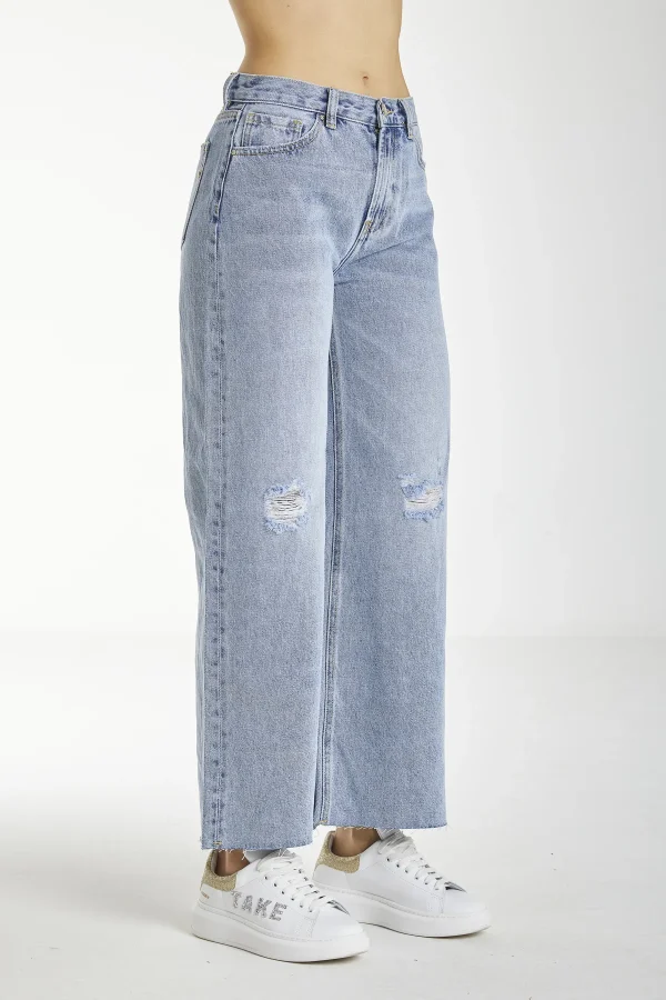 BETH- Denim straight cropped lav.chiaro – DKE5903