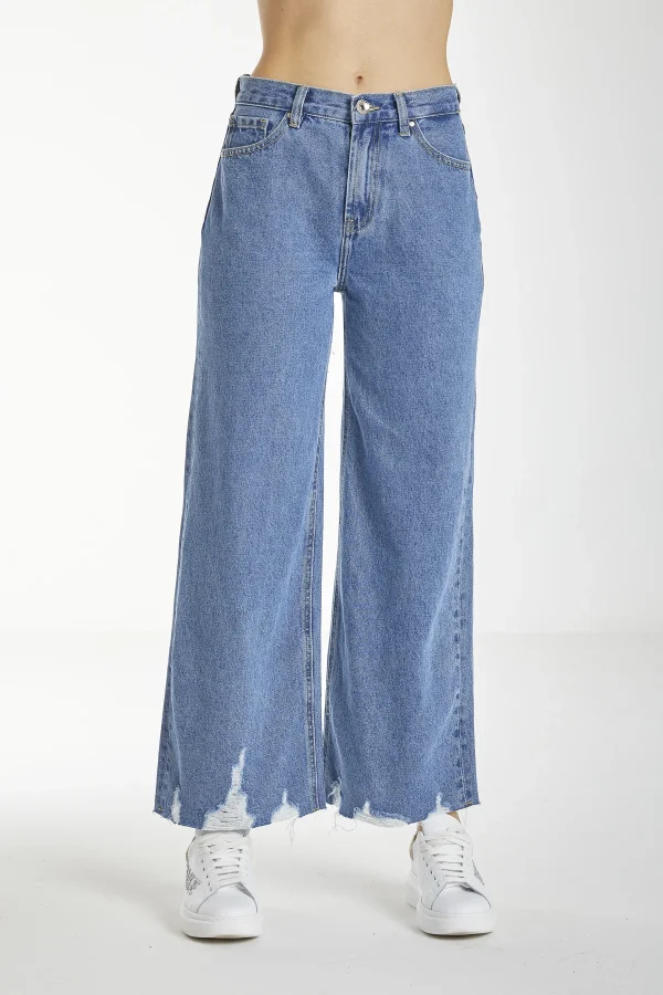 BETH- Denim straight cropped – DKE5904