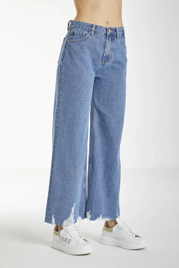 BETH- Denim straight cropped – DKE5904