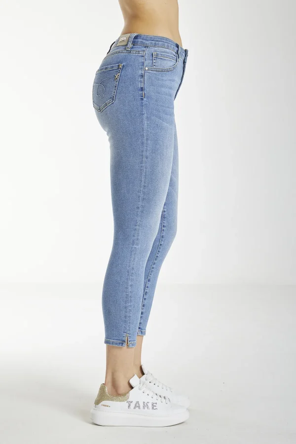 TARA – Denim – Slim capri high waist lav medio – DKE5913