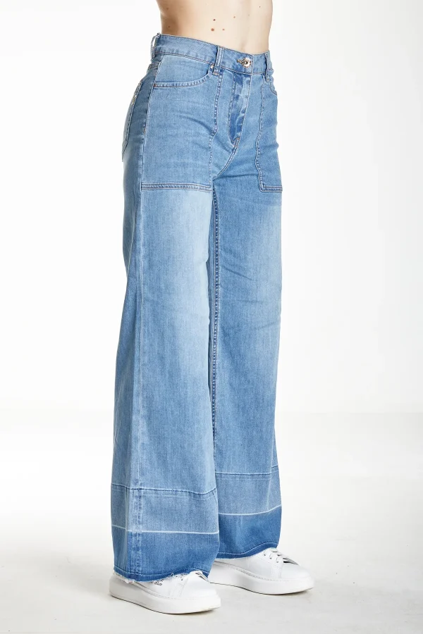 FRANCY-Denim Flare tasca fatic l.medio-scuro 7oz – DKE5914