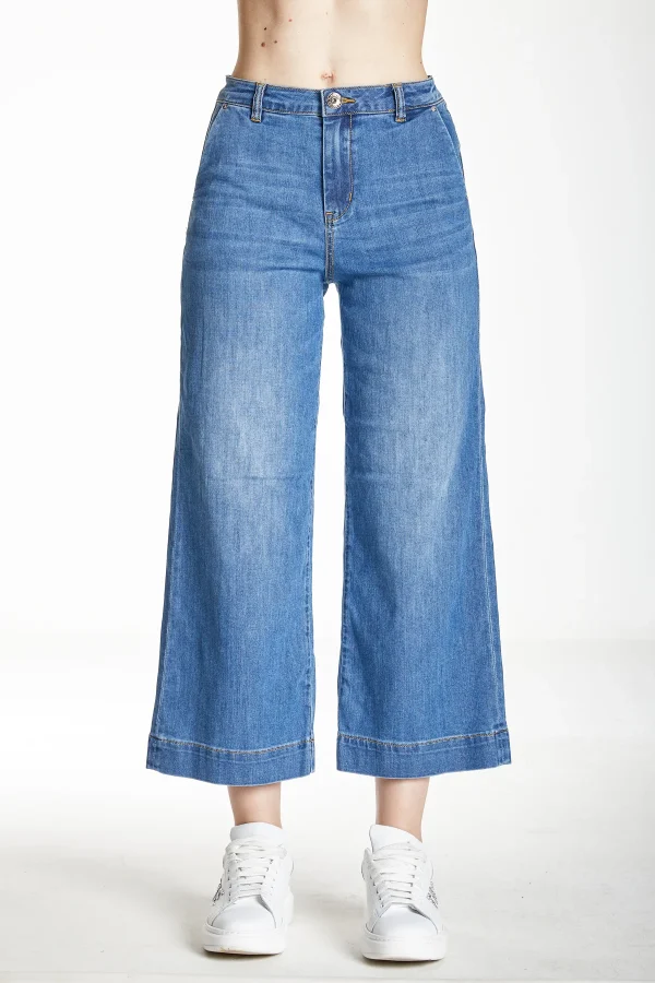 EMMA – Denim Wide leg high waist lav medio 7oz – DKE5915