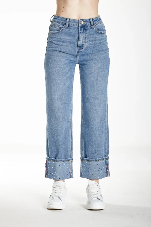 YARA-Denim relaxed fit low crotch c/strass – DKE5934