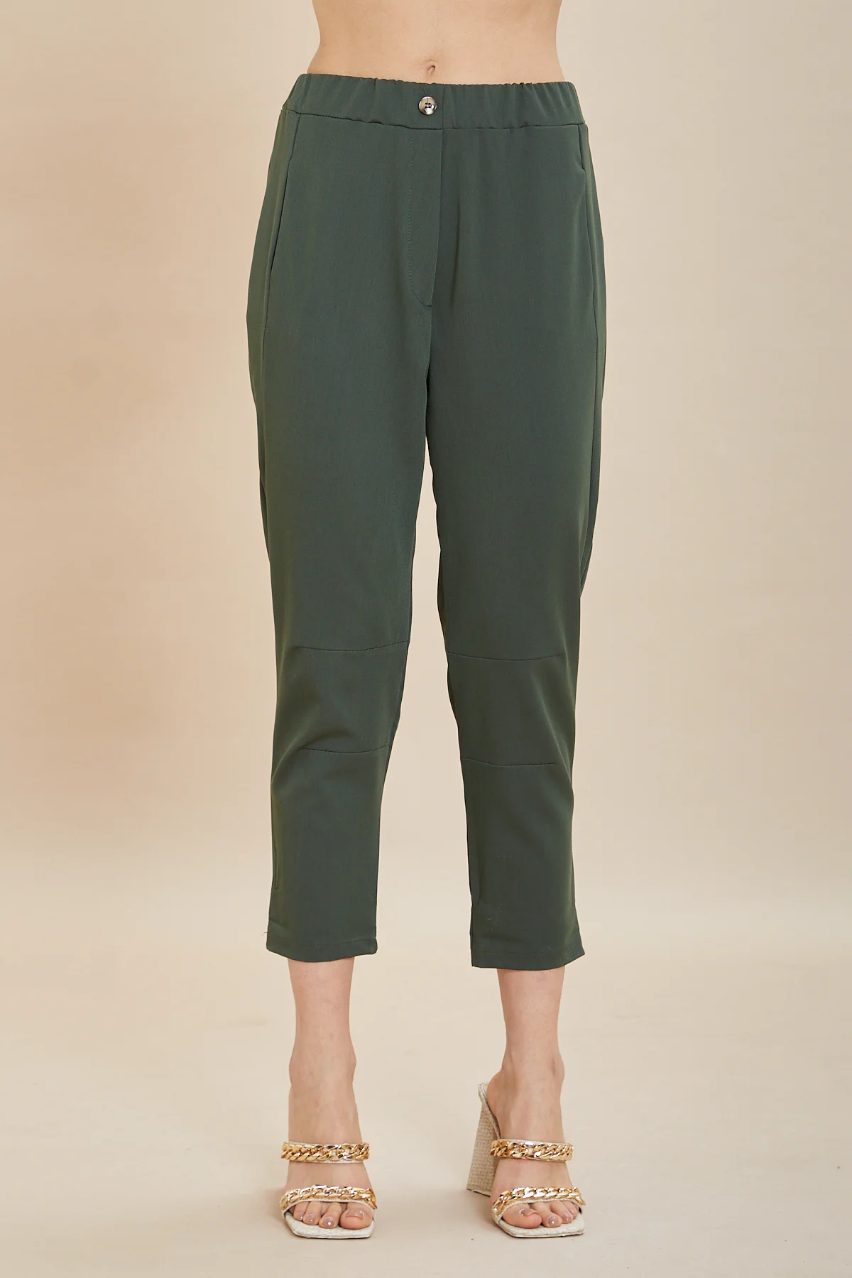 PANTALONE poly viscosa elastico in vita relaxed - DKE6715 - immagine 2