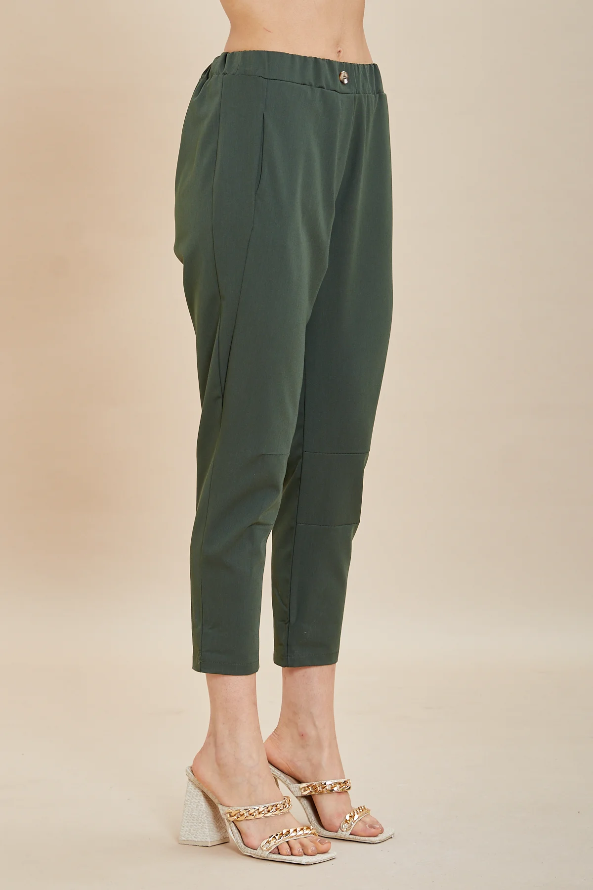 PANTALONE poly viscosa elastico in vita relaxed - DKE6715 - immagine 3