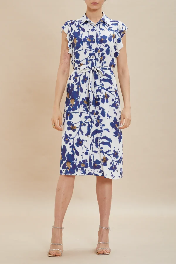 VESTITO smanicato c/rouge stampa floreale – DKE6768