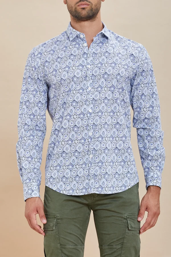 CAMICIA collo Franc. Pop Elast.Stamp.ML – UKE5810