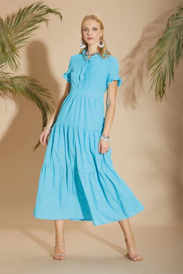 vestito lungo c/rouge farfalle – DKE6122