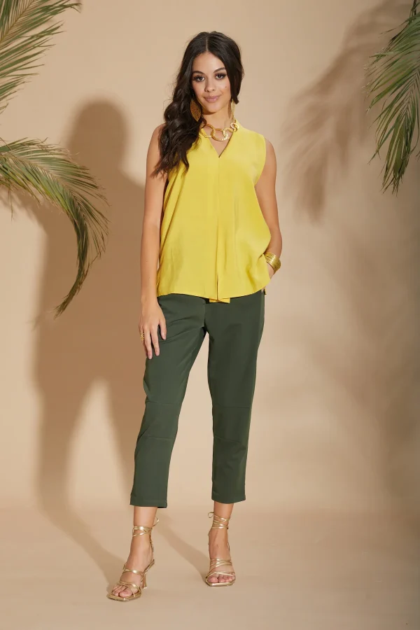 BLUSA cupro senza maniche – DKE6736