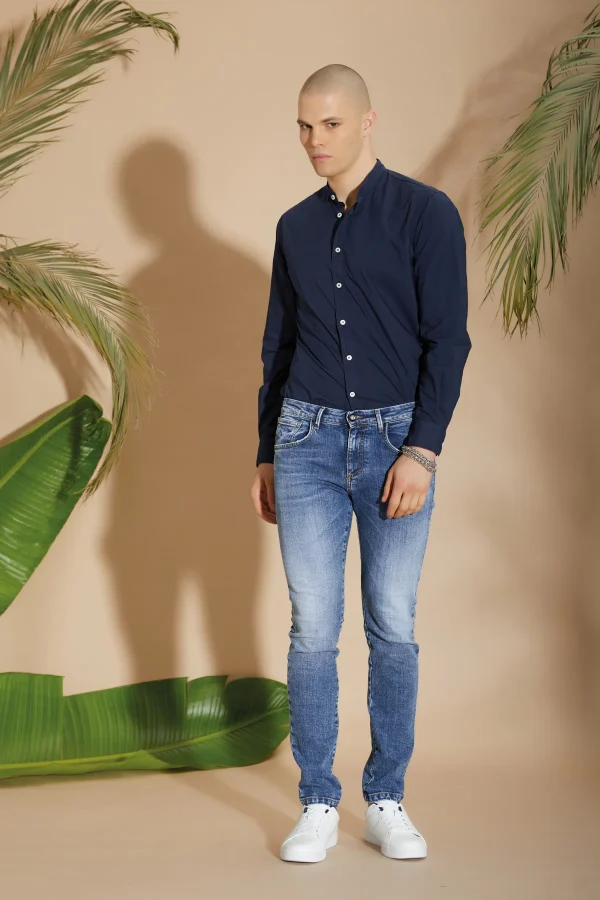 CAMICIA collo coreana Pop 60 lavata ML – UKE5802