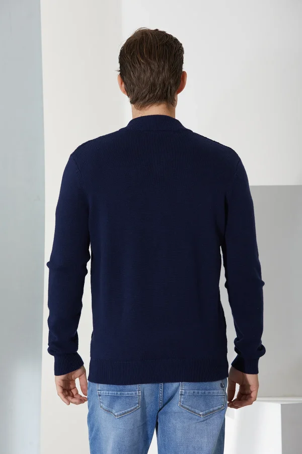 cardigan lavorazione losanghe gauge 7 lana/cotone – UTA6417