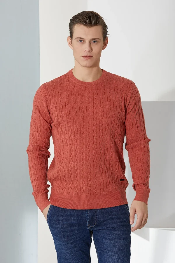 girocollo con treccia merinos gauge 12 – UTA6420