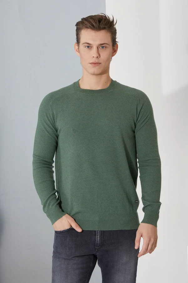 girocollo maglia operata merinos gauge 12 – UTA6424