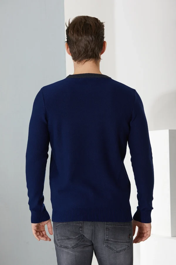 girocollo rib contrasto merinos 7 gauge – UTA6431