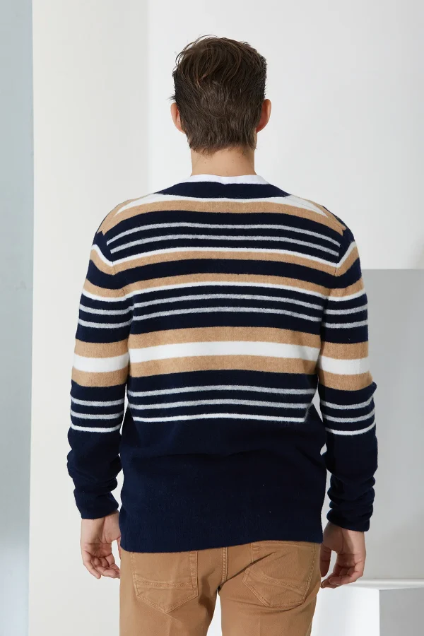 cardigan a righe mano cachemire – UTA6451