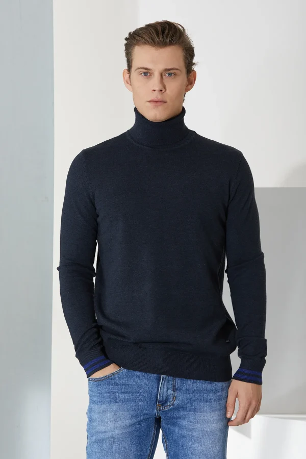 dolcevita con toppe merinos 12 gauge – UTA6455