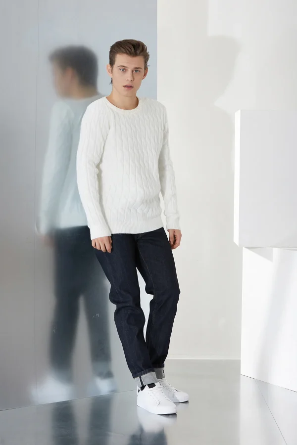 girocollo trecce lana cotone – UTA6473