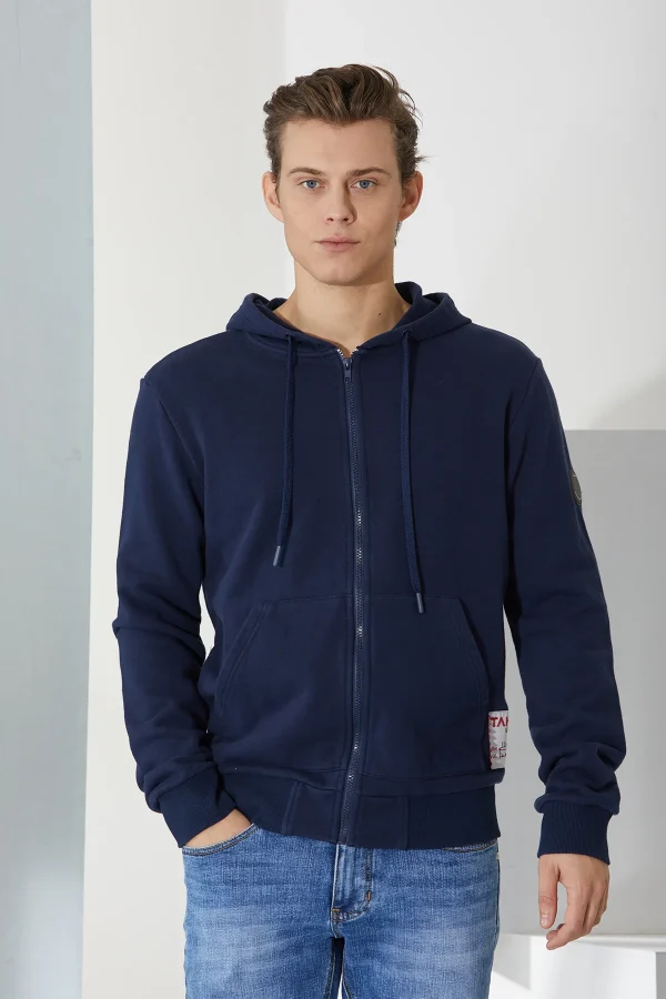 felpa con cappuccio e zip 360grammi – UTA6502