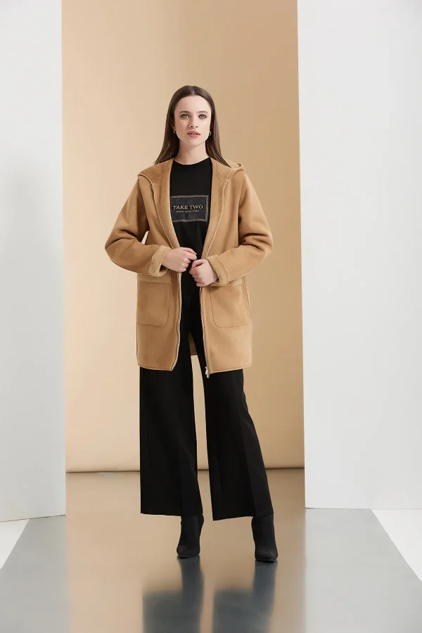 MONTONE MIDI CON CAPPUCCIO ZIP – DTA8305