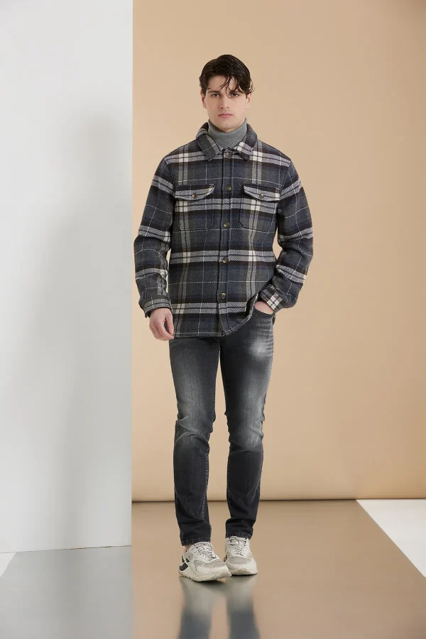 giaccone quadro lana – UTA7011