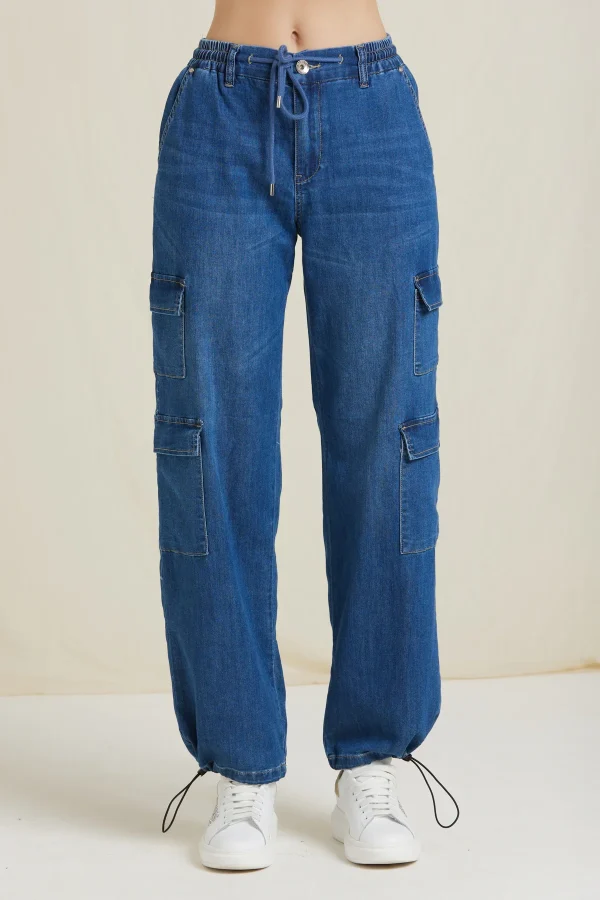 LUDO-DENIM CARGO LAVAGGIO MEDIO 7OZ – DKE8200