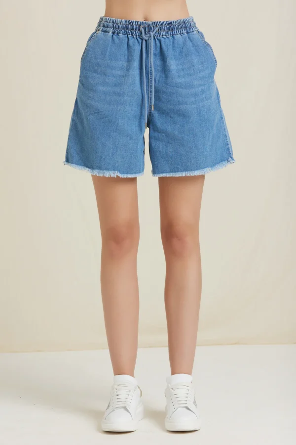 REGI-DENIM SHORT CON ELASTICO IN VITA – DKE8224