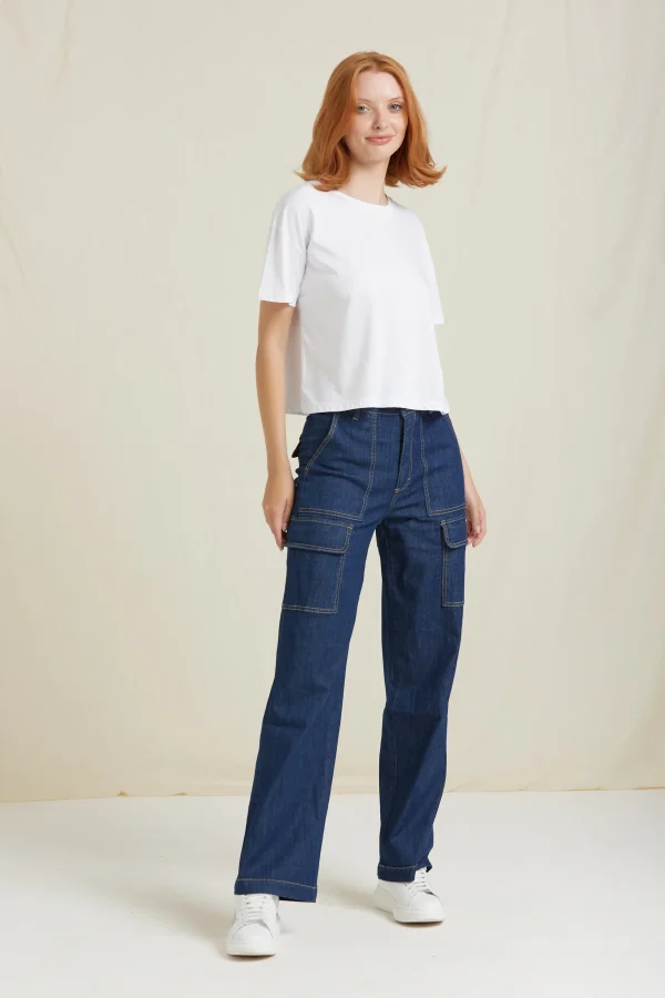 FATIC CARGO-DENIM CARGO LAVAGGIO MEDIO 7OZ – DKE8300